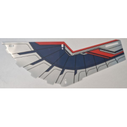 Plastic Part for Set 76296 - Captain America Wing with Dark Blue, Red and Silver Armor Panels Pattern
