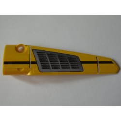 Technic, Panel Fairing # 5 Long Smooth, Side A with Black Line and Grille Pattern (Sticker) - Set 8043 Technic, Panel Fairing # 5 Long Smooth, Side A with Black Line and Grille Pattern (Sticker) - Set 8043