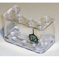 Windscreen 2 x 4 x 2 Vertical with Sand Green Shrunken Head with Black Hair Pattern Windscreen 2 x 4 x 2 Vertical with Sand Green Shrunken Head with Black Hair Pattern