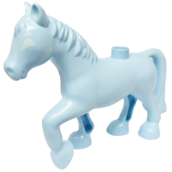 Duplo Horse with Light Aqua Eyes Pattern (Frozen Nokk)