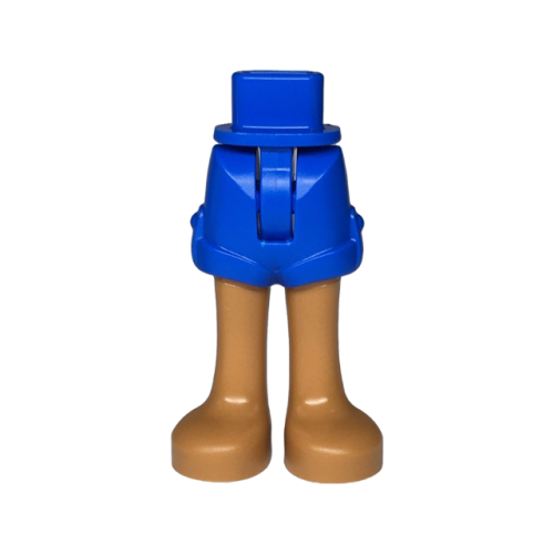 Деталь LEGO 1826cc00pb013 Mini Doll Hips and Shorts Folded Hem with Molded Medium Nougat Legs and Feet Pattern - Thin Hinge