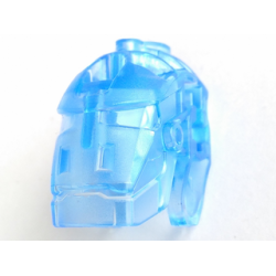 Bionicle Head Connector Block (Glatorian) - Trans-Medium Blue