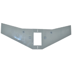 Wing Plate 20 x 56 x 2/3 with 6 x 10 Cutout and 4 Holes with Filler Caps and Hatches Pattern (Stickers) - Set 60104