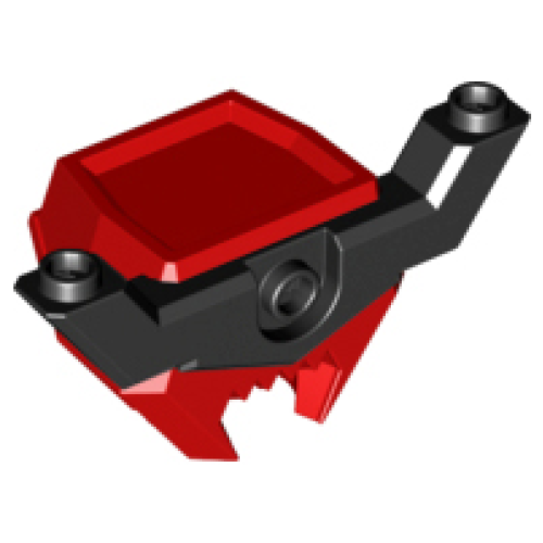 Деталь LEGO 15864c01pb01 Minifigure, Headgear Helmet Large Square with Black Side Extensions