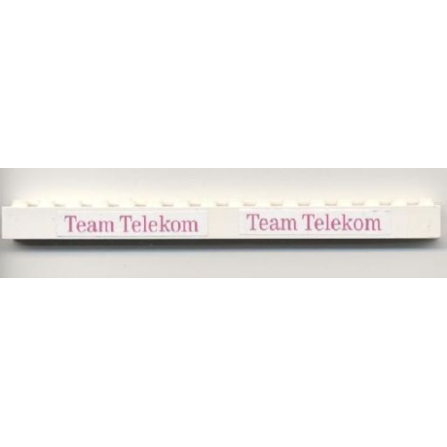Деталь LEGO 2465pb11 Brick 1 x 16 with 'Team Telekom' Pattern (Stickers) - Set 1198