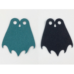 Mini Doll, Cape Cloth, 5 Curly Points, One Side Black, One Side Dark Turquoise