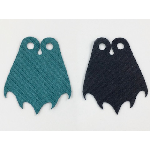 Деталь LEGO 36315 Mini Doll, Cape Cloth, 5 Curly Points, One Side Black, One Side Dark Turquoise
