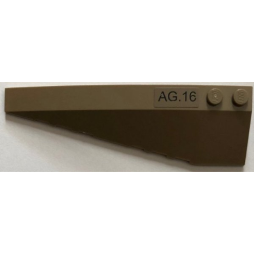 Деталь LEGO 50955pb033 Wedge 10 x 3 Left with 'AG.16' Pattern (Sticker) - Set 76075