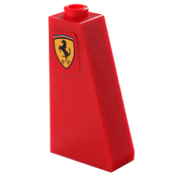 Slope 75 2 x 1 x 3 with Ferrari Logo Small Shield Pattern Model Left Side (Sticker) - Set 8652 Slope 75 2 x 1 x 3 with Ferrari Logo Small Shield Pattern Model Left Side (Sticker) - Set 8652