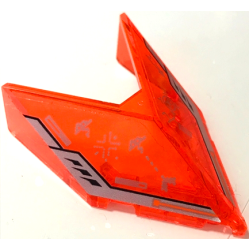 Windscreen 6 x 4 x 1 1/3 Pointed with Silver Circuitry and Black Vents Pattern on Both Sides (Stickers) - Set 70358 Windscreen 6 x 4 x 1 1/3 Pointed with Silver Circuitry and Black Vents Pattern on Both Sides (Stickers) - Set 70358