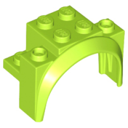 Vehicle, Mudguard 4 x 2 1/2 x 2 1/3 with Arch Round - Lime