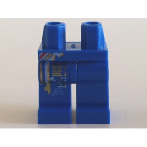 Деталь LEGO 970c00pb0310 Hips and Legs with White and Gold Markings Pattern