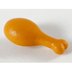 Turkey Drumstick, 20mm with Round Opening on Back - Earth Orange