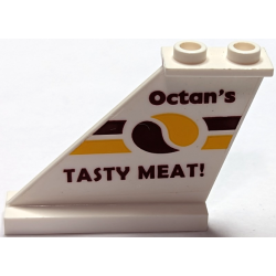 Tail 4 x 1 x 3 with 'Octan's TASTY MEAT!' Pattern on Left Side (Sticker) - Set 70812 Tail 4 x 1 x 3 with 'Octan's TASTY MEAT!' Pattern on Left Side (Sticker) - Set 70812