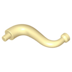Elephant Tail / Trunk with Bar End - Short Curved Tip - Tan Elephant Tail / Trunk with Bar End - Short Curved Tip - Tan