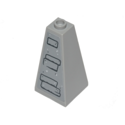 Slope 75 2 x 2 x 3 Double Convex with Stones Pattern (Sticker) - Set 75200