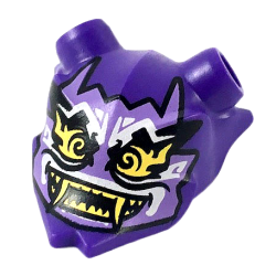 Minifigure, Visor Mask Ninjago Oni with Mask of Hatred with Open Mouth Pattern