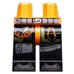 Hips and Black Legs with Belt, Armor, Orange Chain and Carabiner, Olive Green Markings, and Iron Shoes Pattern Hips and Black Legs with Belt, Armor, Orange Chain and Carabiner, Olive Green Markings, and Iron Shoes Pattern