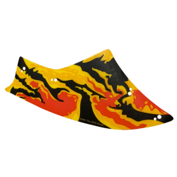 Plastic Part for Set 75574 - Wing Dragon Toruk Right with Black Veins and Red, Bright Light Orange, and Yellow Trim Pattern