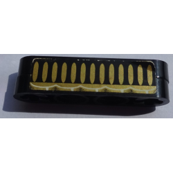 Stickered Assembly 4 x 1 with Black and Gold Grille Pattern (Sticker) - Set 8007 - 2 Technic, Liftarm 1 x 4 Thin