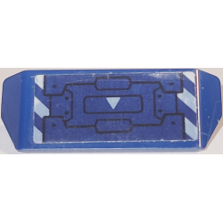 Vehicle, Spoiler with Bar Handle with Dark Blue Panels, White Triangle and Danger Stripes Pattern (Sticker) - Set 76192 Vehicle, Spoiler with Bar Handle with Dark Blue Panels, White Triangle and Danger Stripes Pattern (Sticker) - Set 76192