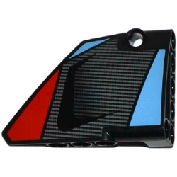 Technic, Panel Fairing #14 Large Short Smooth, Side B with Carbon Fiber Air Intake Pattern (Sticker) - Set 42036 Technic, Panel Fairing #14 Large Short Smooth, Side B with Carbon Fiber Air Intake Pattern (Sticker) - Set 42036