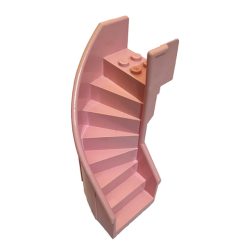 Stairs 6 x 6 x 9 1/3 Curved Enclosed - Pink