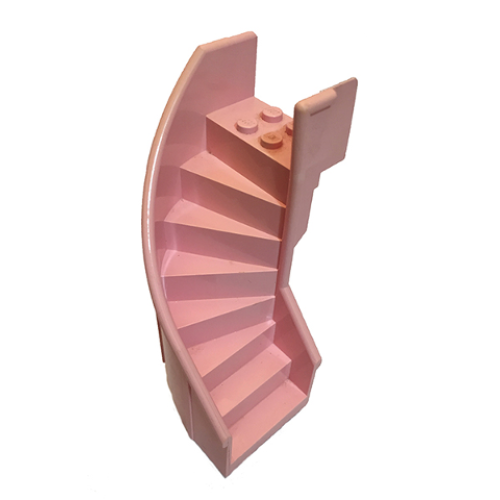 Деталь LEGO 2046 Stairs 6 x 6 x 9 1/3 Curved Enclosed - Pink