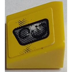 Slope 30 1 x 1 x 2/3 with Damaged Headlight Pattern (Sticker) - Set 8182