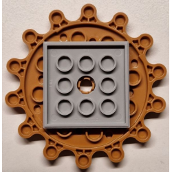 Turntable 6 x 6 x 2/3 Gear 14 Tooth with Light Bluish Gray Square Base, Free-Spinning (35446 / 61485) Turntable 6 x 6 x 2/3 Gear 14 Tooth with Light Bluish Gray Square Base, Free-Spinning (35446 / 61485)