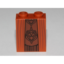 Slope 65 2 x 2 x 2 with Bottom Tube with Minifigure Dress / Skirt / Robe, SW Neimoidian Viceroy Pattern