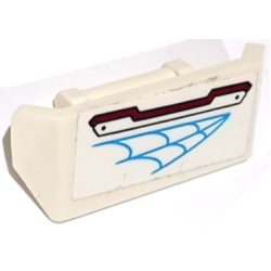 Vehicle, Spoiler with Bar Handle with Medium Azure Spider Web and Magenta Armor Plate Pattern Model Right Side (Sticker) - Set 76115 Vehicle, Spoiler with Bar Handle with Medium Azure Spider Web and Magenta Armor Plate Pattern Model Right Side (Sticker) - Set 76115