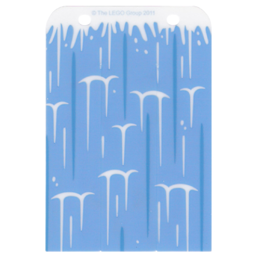 Деталь LEGO bb0515pb01 Plastic Rectangle 8 x 11 1/2 with Waterfall Pattern