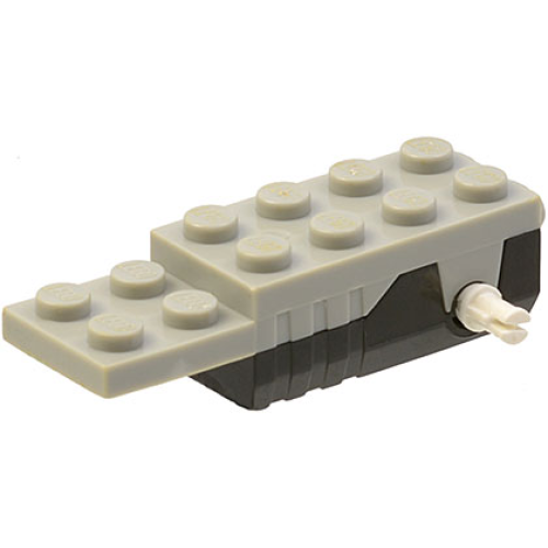 Деталь LEGO 41857c01 Pullback Motor 6 x 2 x 1 1/3 with Black Base and White Wheels Holder Pins (Motor 1)