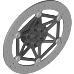 Technic, Steering Brake Disk 8 x 8 with Black Center Pattern Technic, Steering Brake Disk 8 x 8 with Black Center Pattern