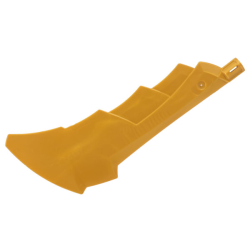 Large Figure Weapon, Blade Serrated with Axle Hole - Pearl Gold
