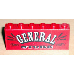 Stickered Assembly 6 x 1 x 2 with 'GENERAL STORE' Pattern (Sticker) - Set 6765 - 2 Brick 1 x 6 Stickered Assembly 6 x 1 x 2 with 'GENERAL STORE' Pattern (Sticker) - Set 6765 - 2 Brick 1 x 6