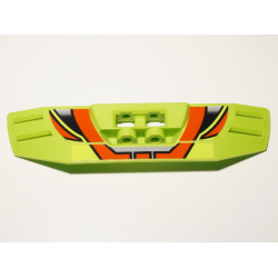 Technic, Panel RC Car Spoiler with Black and Red Stripes Pattern (Stickers) - Set 8675 Technic, Panel RC Car Spoiler with Black and Red Stripes Pattern (Stickers) - Set 8675