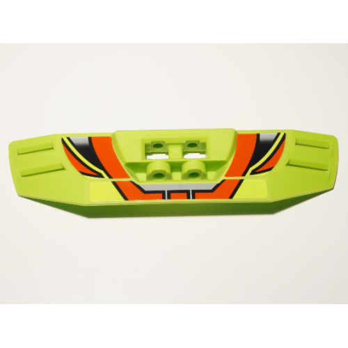 Деталь LEGO 49821pb02 Technic, Panel RC Car Spoiler with Black and Red Stripes Pattern (Stickers) - Set 8675