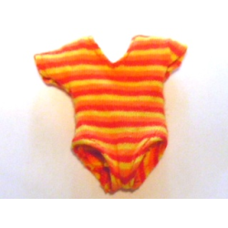 Scala, Clothes Female Leotard with Orange and Red Stripes Pattern Scala, Clothes Female Leotard with Orange and Red Stripes Pattern