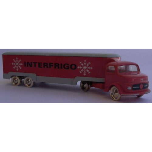 Деталь LEGO 657pb04 HO Scale, Mercedes Refrigerated Truck (Interfrigo, Twin Axle)