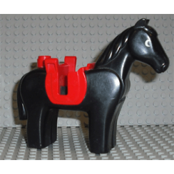 Duplo Horse with Movable Head and Saddle