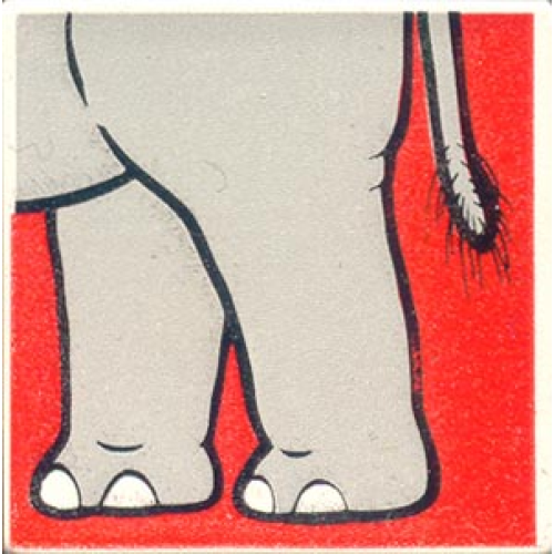 Деталь LEGO 2756pb216 Duplo, Tile 2 x 2 x 1 with Elephant Mosaic Picture 18 Pattern