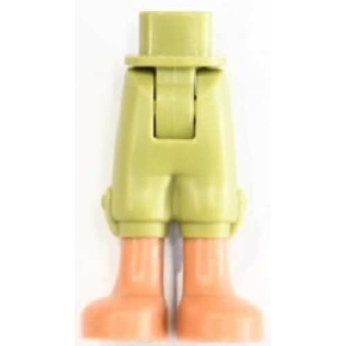 Деталь LEGO 92251c00pb20 Mini Doll Hips and Trousers Cropped with Medium Nougat Legs Pattern - Thick Hinge
