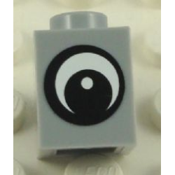 Brick 1 x 1 with Black and White Eye with Pupil Pattern on Both Sides (Stickers) - Set 40011 Brick 1 x 1 with Black and White Eye with Pupil Pattern on Both Sides (Stickers) - Set 40011