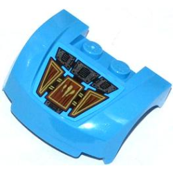 Vehicle, Mudguard 3 x 4 x 1 2/3 Curved Front with Metal and Wooden Armor Components Pattern (Sticker) - Set 70008 Vehicle, Mudguard 3 x 4 x 1 2/3 Curved Front with Metal and Wooden Armor Components Pattern (Sticker) - Set 70008