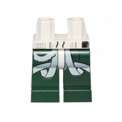 Деталь LEGO 970c80pb01 Hips and Dark Green Legs with SW White Flight Straps and Hose on Right Leg Pattern