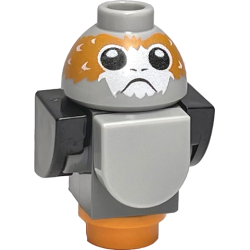 Porg, Star Wars with Black Wings and Tail, High Raised Feathers between Eyes - Brick Built