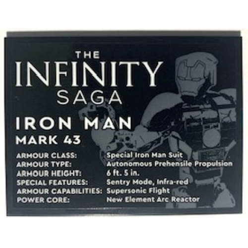 Деталь LEGO 4515pb073 Slope 10 6 x 8 with The Infinity Saga Iron Man Mark 43 Pattern (Sticker) - Set 76206