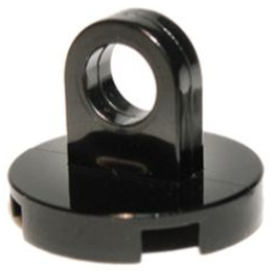 Tile, Round 2 x 2 with Lifting Ring Thin - Black